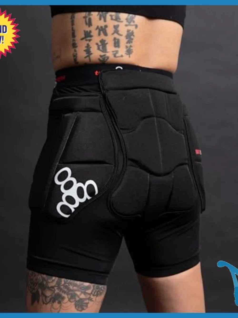 Unisex Padded Skate Shorts with Dual Zone Foam Protection for Multi-Sport